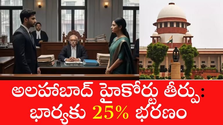 అలహాబాద్ హైకోర్టు తీర్పు: భార్యకు 25% భరణం